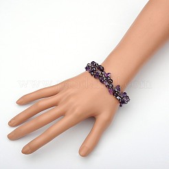 Bracciali di pietre preziose da donna alla moda&nbsp;BJEW-JB01569-02
