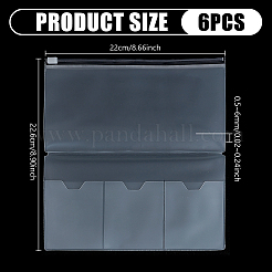 Rechteckige PVC-Aufbewahrungstasche für Reisenotizbuch&nbsp;LS-OFST-WH0899-019A