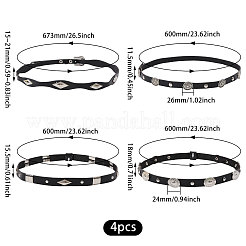 4 pz 4 stili fasce per cappelli in similpelle&nbsp;DIY-CA0008-02