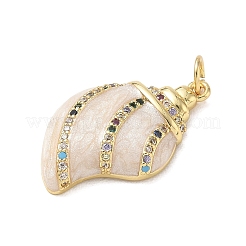 Pendentifs en laiton avec zircon cubique micro pavé&nbsp;CU-CBAFF5B-04G-01