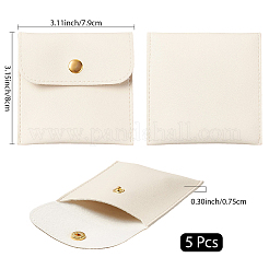 5 pz sacchetti portagioielli in similpelle PU&nbsp;DIY-CL0001-12B