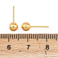 Aretes redondos de latón&nbsp;EJEW-C171-01A-G