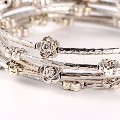 Bracciali 5-loops in ottone tubo&nbsp;X-BJEW-JB01704-01