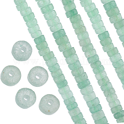 Sunnyclue 2 fili di perline di avventurina verde naturale, perline Heishi, Rotondo piatto / disco, 4.5x2.5mm, Foro: 0.8 mm, circa 160pcs/filo, 15.7 pollice (40 cm)