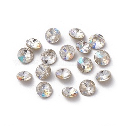 K9 cabujones de cristal de rhinestone, accesorios de la decoración del arte del clavo, plano y redondo, crystal ab, 5mm