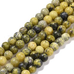 Natürliche gelbe türkisfarbene (Jaspis) Perlenstränge, Runde, 6 mm