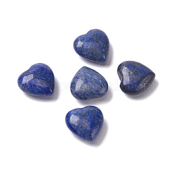 Pietra d'amore del cuore di lapislazzuli naturale, pietra di palma tascabile per il bilanciamento del reiki, 24~25x25x11.5~12mm