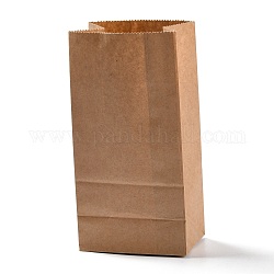 Bolsas de papel kraft rectangulares, ninguno maneja, bolsas de regalo, burlywood, 9.1x5.8x17.9 cm