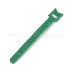 Magic sticker Kabelbinder aus Polyesternuckel wiederverwendbare selbstklebende Kopfhörerkabelbinder aus Polyesternuckel, grün, 115x10~13.5x2 mm