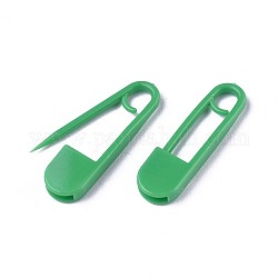 Spille di sicurezza in plastica, verde, 25x7x2.5mm, circa 1000pcs/scatola