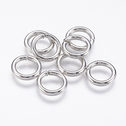 Eisen offenen Ringe springen, Platin Farbe, 12 Gauge, 12x2 mm, Innendurchmesser: 8 mm