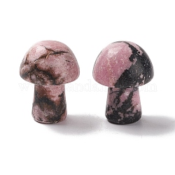 Натуральный камень родонит гуаша, инструмент для массажа со скребком гуа ша, для спа расслабляющий медитационный массаж, грибовидный, 20~21x15~15.5 мм