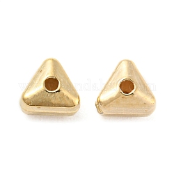 Abalorios de plástico CCB, triángulo, dorado, 4x4.5x3mm, agujero: 0.5 mm