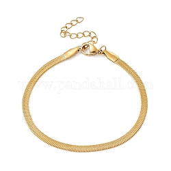 304 pulsera de cadenas de espiga de acero inoxidable para hombres y mujeres, dorado, amplia: 3 mm, 6-1/2 pulgada (16.5 cm)
