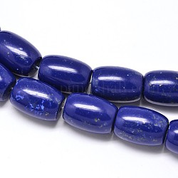 Barrel Lapis Lazuli Beads Strands, Dyed, 18x13mm, Hole: 1mm, about 20pcs/strand, 15.7inch