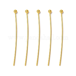 Brass Ball Head pins, Cadmium Free & Lead Free, Golden, 30x0.5mm, 24 Gauge, Head: 2mm, about 10000pcs/bag