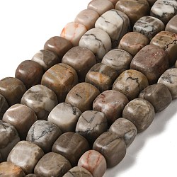 Misti naturali perline pietra fili, cubo, 8~14.5x9~11x8~12mm, Foro: 1 mm