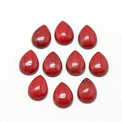 Cabochon di diaspro rosso naturale, lacrima, 17~18x12~13x5mm