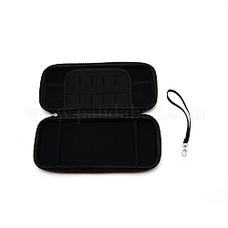 Console de jeu eva mignon étui de transport portable, étui en polyester et pu avec fer à repasser, noir, 260x117.5x48.5mm