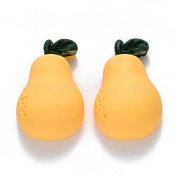 Resin Decoden Cabochons, Imitation Food, Pear, Champagne Yellow, 23x14x8.5mm