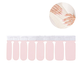 Solid Color Full Cover Best Nail Stickers, Self-adhesive, for Women Girls Manicure Nail Art Decoration, Misty Rose, 10.9x3.9cm