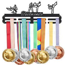 SUPERDANT Male Taekwondo Medal Hanger Display Sports Medal Holder Iron Competition Medals Display Rack for 40+ Medals Ribbon Decorative Hooks Race Metal Medal Hanger for Athletes Players Gift