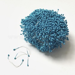Noyau de cœur de fleur artificielle de gypse, bleu profond du ciel, 60x3mm, environ 1600 bande/paquet.