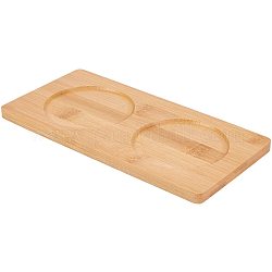 GORGECRAFT Bamboo Tea Serving Tray Natural Wooden Plate for Serving Breakfast, Appetizers, Cheese, Tea, Coffee, 8.7x4.3