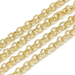 Алюминиевые роликовые цепи, отрыгивающие цепи, текстурированный, несварные, бледно золотарник, 3.6x1.4 мм