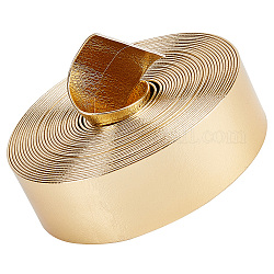 Similpelle cavo piatto, per decorare i cuscini, oro, 25x0.8mm, circa 5.47 iarde (5 m)/fascio