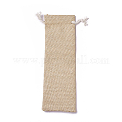 Sacchetti di imballaggio tela, borse coulisse, Burlywood, 18.7~19x7.7~8cm