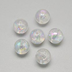Perles en acrylique de gelée d'imitation, nacré, ronde, clair, 16mm, trou: 2~3 mm, environ 210 pcs / 500 g