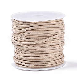 Cordons de polyester ciré, pour la fabrication de bijoux, Pérou, 2mm, environ 10 m / bibone 