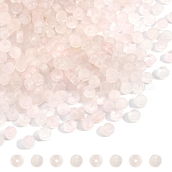 NBEADS about 160 Pcs Natural Rose Quartz Heishi Disc Beads, Flat Round Stone Loose Disc Spacer Loose Beads for DIY Bracelets Earrings Necklace Jewelry Making DIY Craft