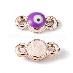 Enlaces de esmalte ccb, mal de ojo, púrpura, 14x7x3.5mm, agujero: 1.8 mm