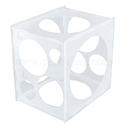 Pp Kunststoffmessbox, zur Ballongrößenmessung, Viereck, weiß, fertiges Produkt: 30x30x22.5cm