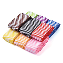Pandahall Schmuck 45m 9 Farben Polyesterband, Tartanband, zum Verpacken von Geschenken, Mischfarbe, 1-1/2 Zoll (38 mm), 5.4 Yards / Farbe (5 m / Farbe)