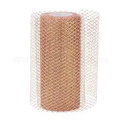 Glitzerdeko-Netzbänder, Tüllstoff, Rhombus Mesh Tüll Stoff, für Hochzeitsdekoration, Röcke Dekoration machen, orange, 5.86~5.94 Zoll (14.9~15.1 cm), 10 Yards / Rolle