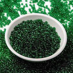 Miyuki runde Rocailles Perlen, japanische Saatperlen, (rr146) transparent grün, 8/0, 3 mm, Bohrung: 1 mm, ca. 2111~2277 Stk. / 50 g