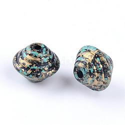 Perles acryliques de style antique, Toupie, antique bronze plaqué, 11x14mm, Trou: 2mm, environ 550 pcs/500 g