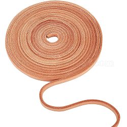 Gorgecraft Flat Cowhide Leather Cord, for Jewelry Making, Goldenrod, 8x4mm