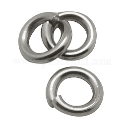 304 Stainless Steel Open Jump Rings, Round, Size: about 5mm in diameter, 3mm inner diameter, 1mm thick, about 133pcs/10g