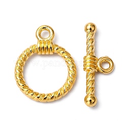 Aleación de estilo tibetano toggle corchetes, Sin cadmio y níque y plomo, anillo, dorado, anillo: 19x14x3 mm, agujero: 2 mm, bar: 20x8x3 mm, agujero: 2 mm