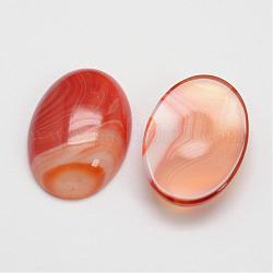 Cabuchones de cornalina naturales, oval, 25x18x7~10 mm.