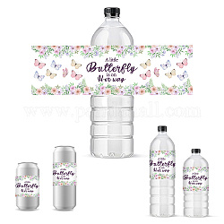 Adesivi adesivi per etichette di bottiglie, rettangolo, farfalla, 216x64mm