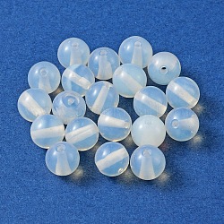 20 Stück Opalit-Rundperlen, 8 mm, Bohrung: 1 mm