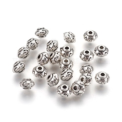 Tibetan Style Alloy Spacer Beads, Lead Free & Nickel Free, Donut, Antique Silver, 7x5mm, Hole: 2mm