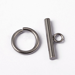 Fermoirs T en 304 acier inoxydable, anneau: 15x2 mm, bar: 21x9x3 mm, Trou: 4mm