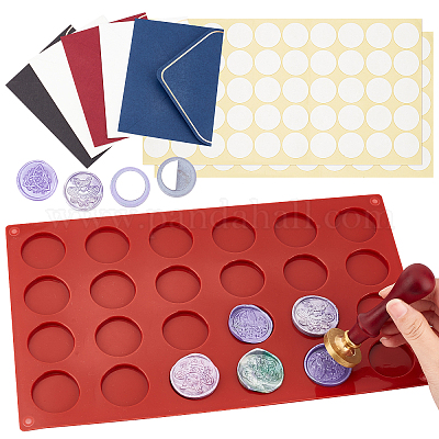 1pc silicone wax sealing pad for wax seal stamps, 6 in 1 wax seal