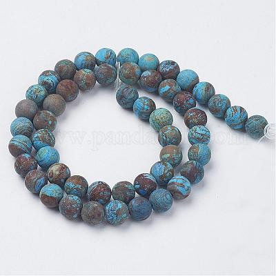 Natur chrysocolla runde Perle Stränge&nbsp;G-G969-4mm-1